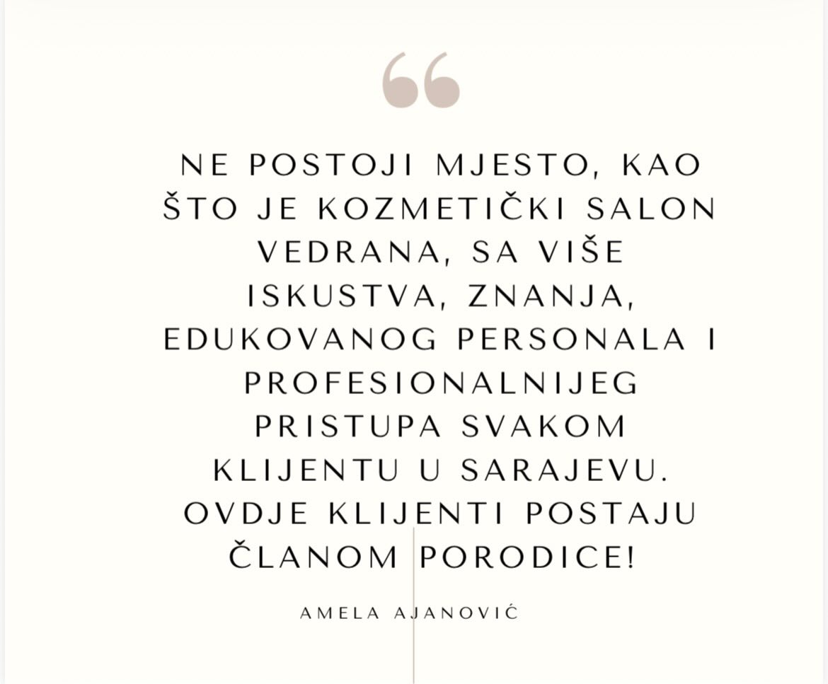 KOZMETIČKI SALON VEDRANA Sarajevo